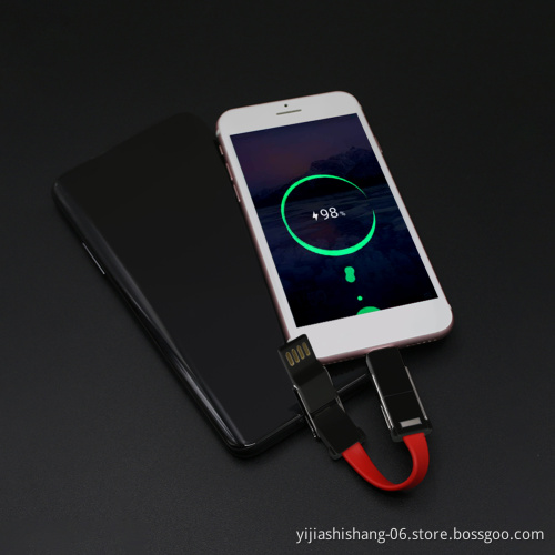 Yijiashishang 2020 New Retails Business China Products 5A Current Keychain 4in1 QC Charger USB C Cable